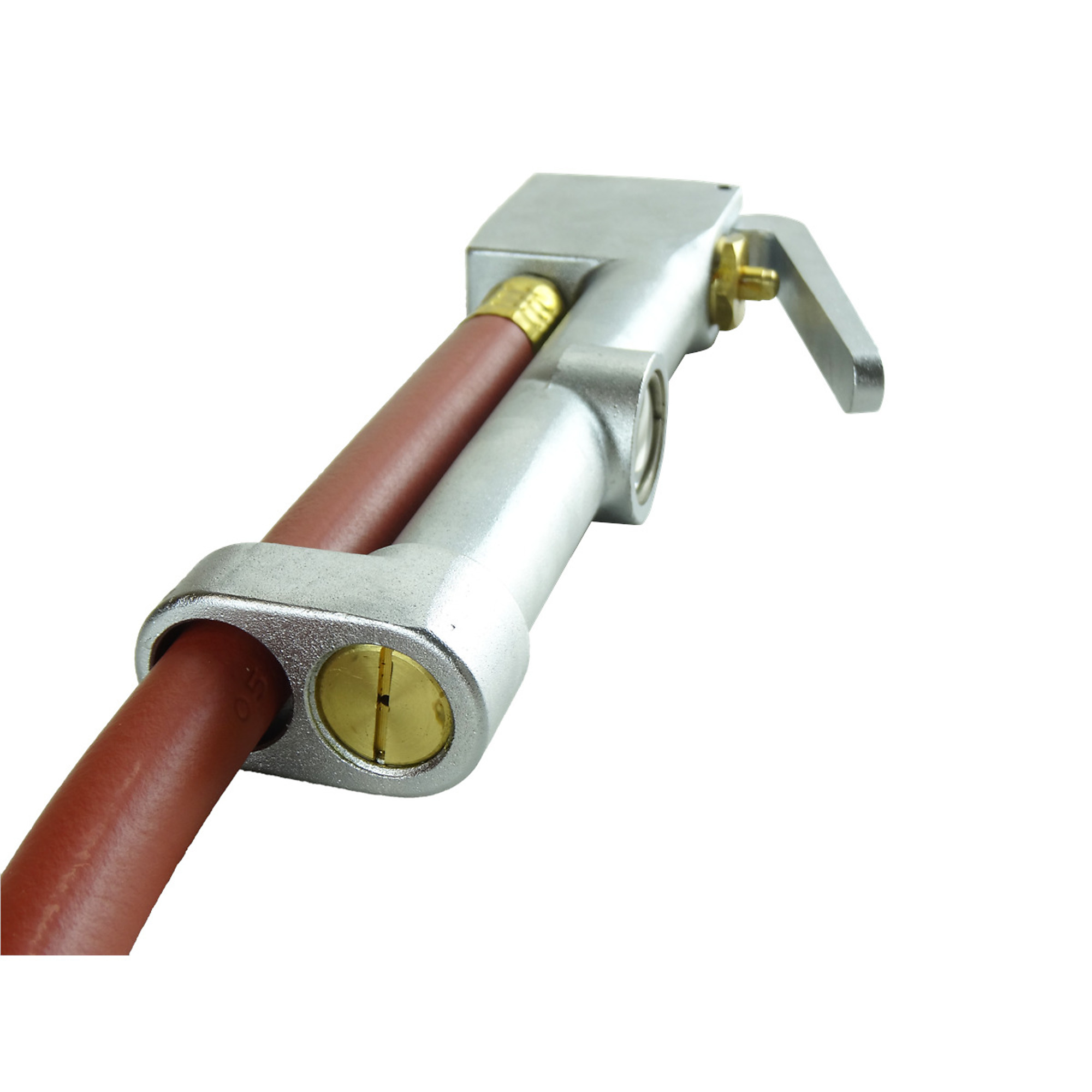 K Tool International Tire Inflator Gauge — 10-120 Lbs., 15in. Air Hose, Dual-Head Chuck, Heavy-Duty, Model# KTI89002